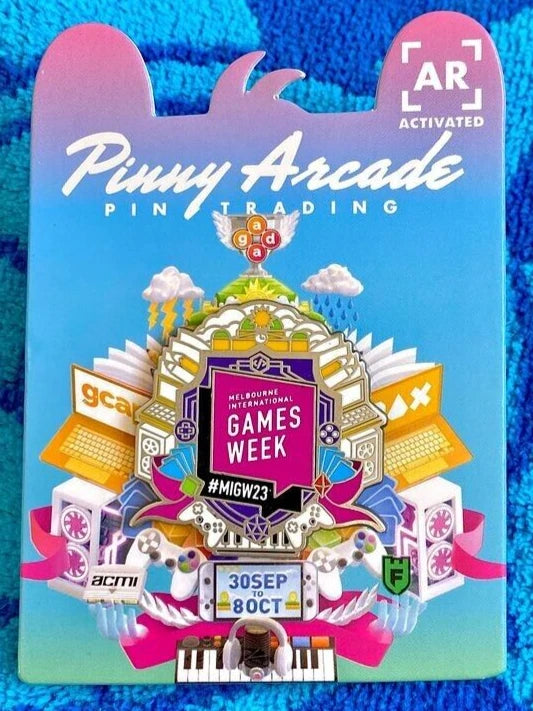 Pinny Arcade PAX Aus 2023 Melbourne International Games Week Pin MIGW