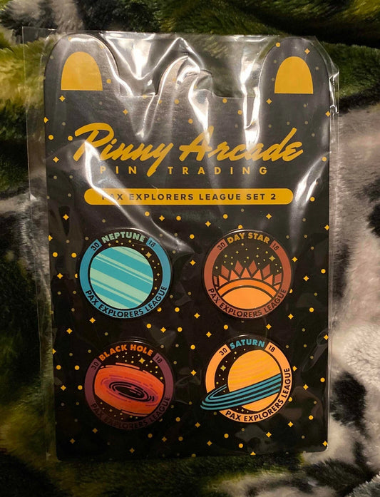 Pinny Arcade PAX Unplugged 2019 Explorers League Planet Pin Set #2 Black Hole