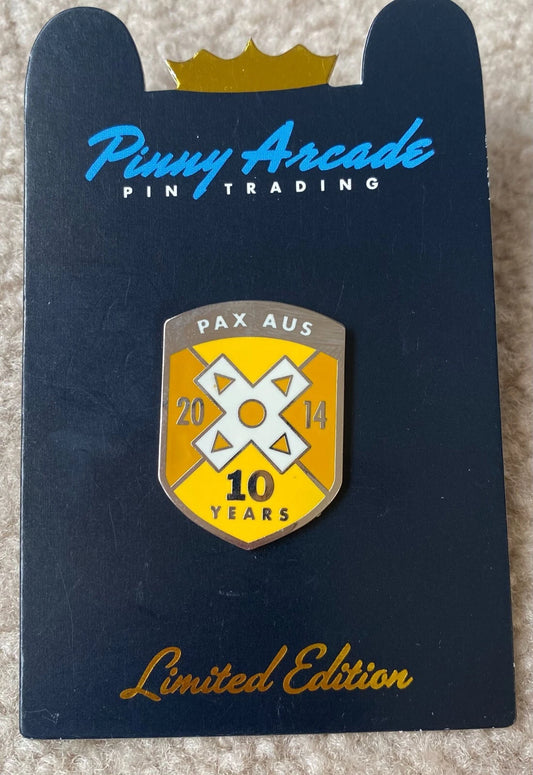 Pinny Arcade PAX Aus 2014 10 Year Anniversary Limited Edition LE Shield Pin