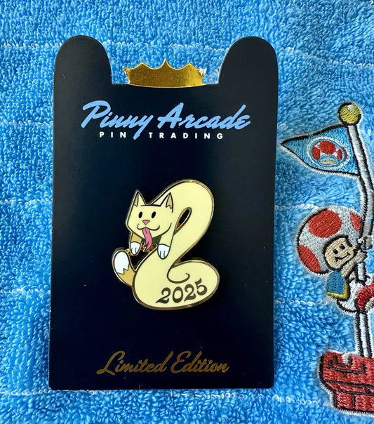 Pinny Arcade PAX New Year’s 2025 Kemper Pin Year of the Snake Zodiac Cat LE 750