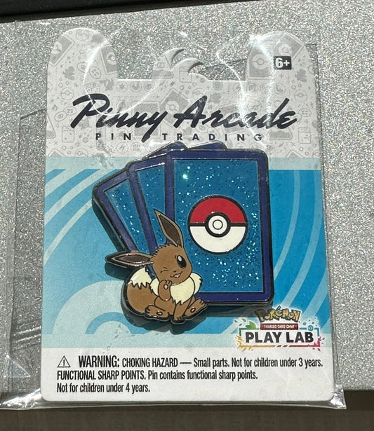 Pinny Arcade PAX Unplugged 2022 Pokémon Play Lab Eevee Pin Pokemon TCG Card