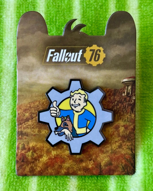 Pinny Arcade PAX Aus 2024 Fallout 76 Vault Boy Cog Pin Bethesda 3 4 Dogmeat
