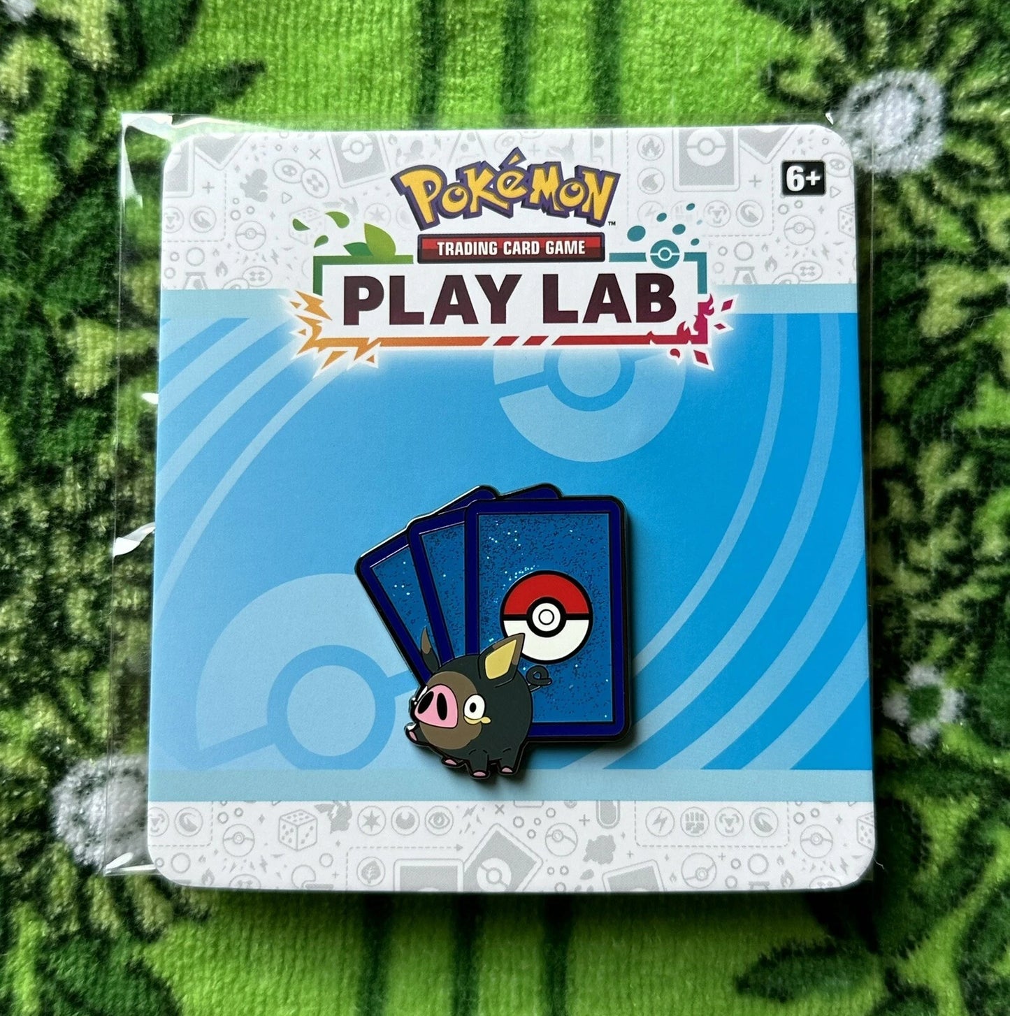Official Pokemon Pin TCG Play Lab Lechonk Pig Card Back (Non PAX / Pinny Arcade)