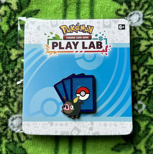 Official Pokemon Pin TCG Play Lab Lechonk Pig Card Back (Non PAX / Pinny Arcade)