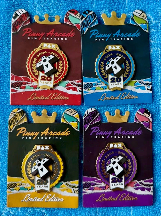 [Complete Set of 4] Pinny Arcade PAX 2024 Limited Edition LE Pins 20th