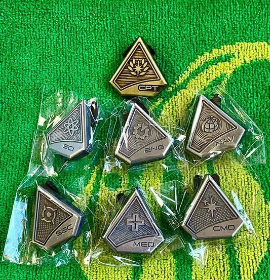 Pinny Arcade PAX East 2022 Full Complete Staff Pin Set Space Insignia Captain