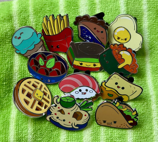 Pinny Arcade PAX 2017 Cute Food Pins Complete Set (Staff Trade Kawaii East West)