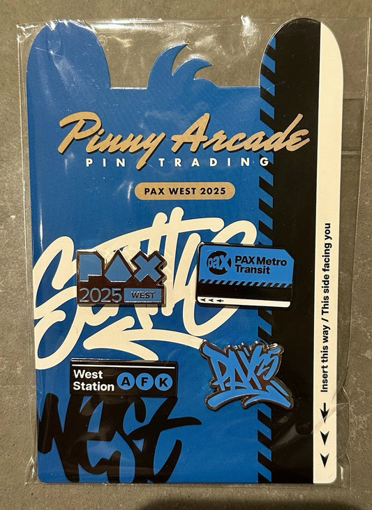 Pinny Arcade PAX West 2025 Show Pin Set Graffiti Logo
