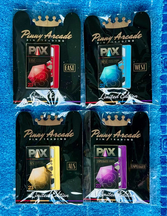 [Complete Set of 4] Pinny Arcade PAX 2023 Limited Edition LE Pins VHS Tape
