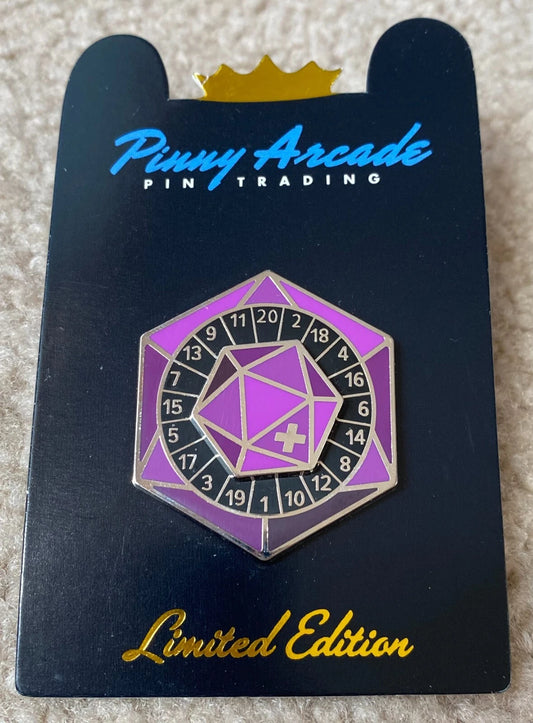 Pinny Arcade PAX Unplugged 2018 Limited Edition Pin LE Spinner D20 Die Dice