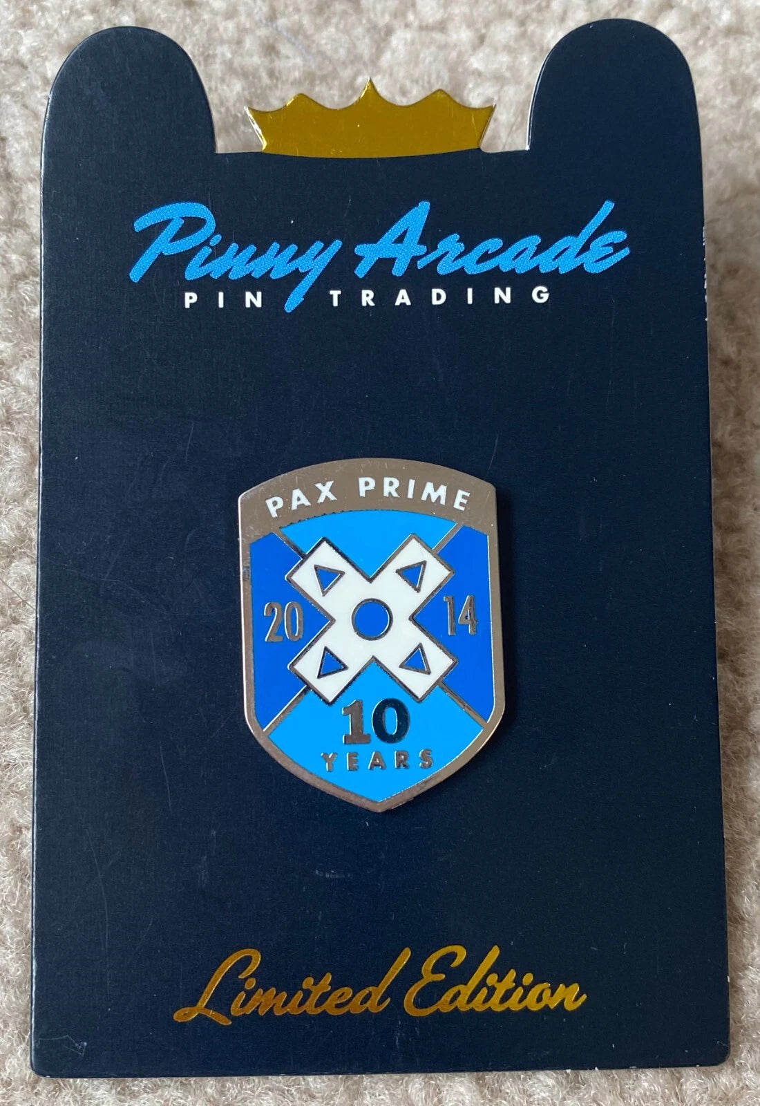Pinny Arcade PAX Prime 2014 10 Anniversary Limited Edition LE Shield Pin West