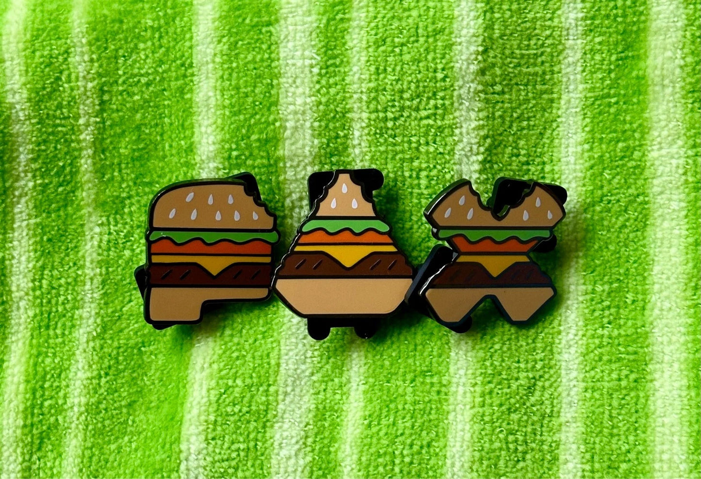 Pinny Arcade PAX West 2019 Limited Edition Hamburger Logo Pin Set Burger