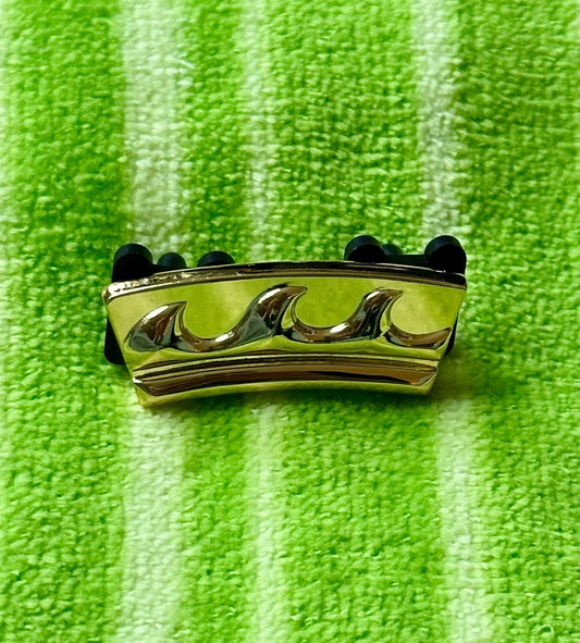 Pinny Arcade PAX 2019 Gold Water Crown Pin Staff Zodiac Chase Waves Golden